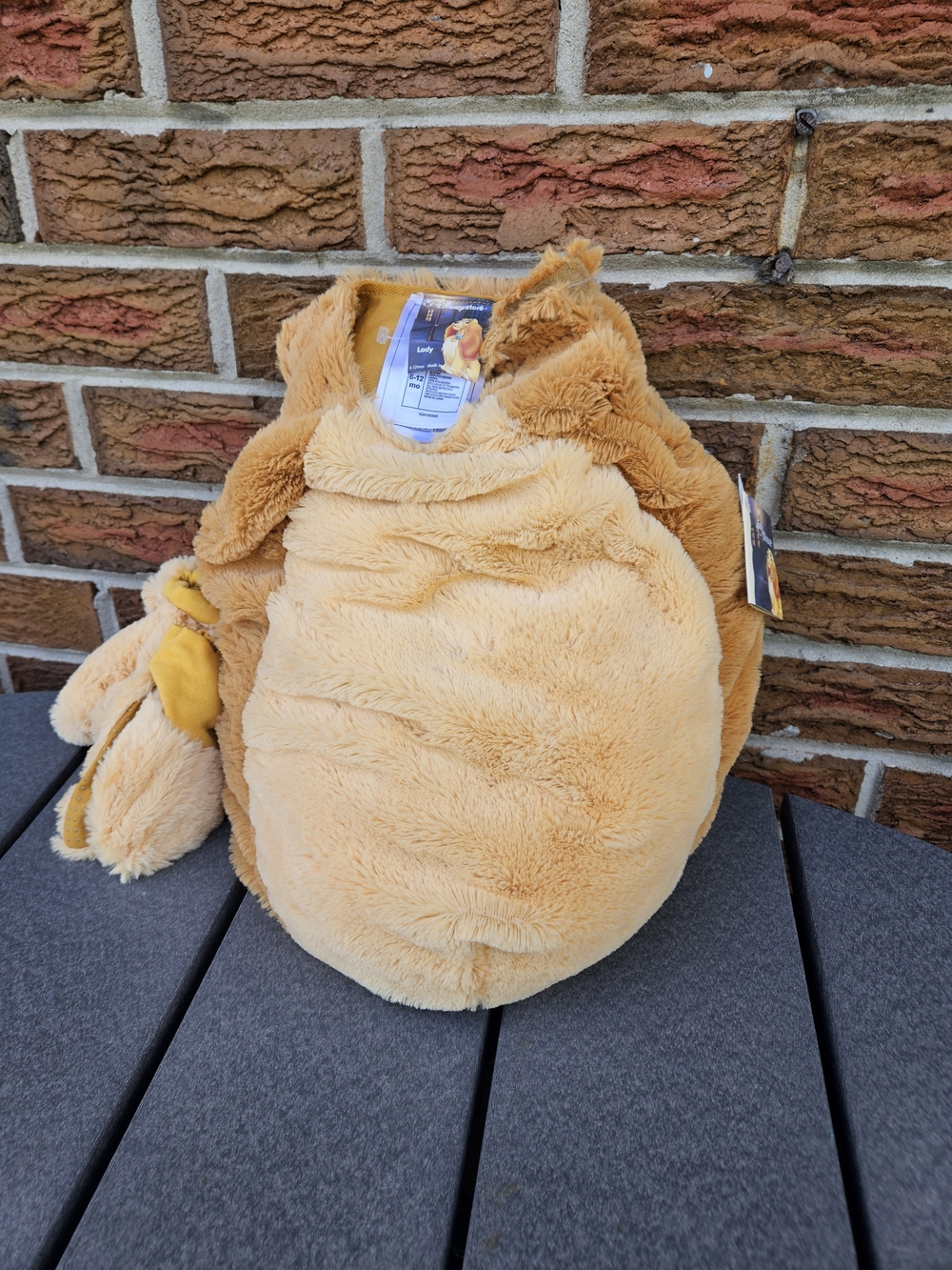 Disney Plush Light Brown Puppy Kids Costume Hoodie